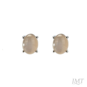 Grey Moon Stone 925 Silver   Earrings