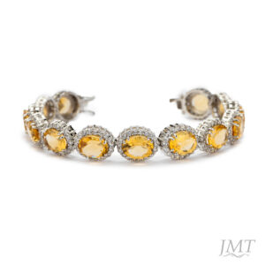 Citrine 925 Silver Bracelet