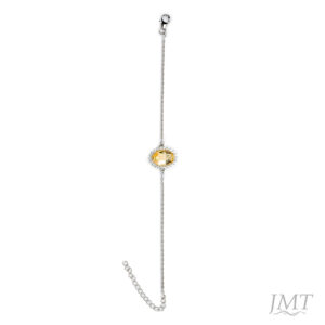 Citrine 925 Silver Bracelet