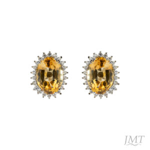 Citrine 925 Silver Earrings