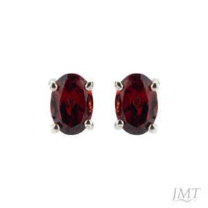 Garnet 925 Silver Earrings