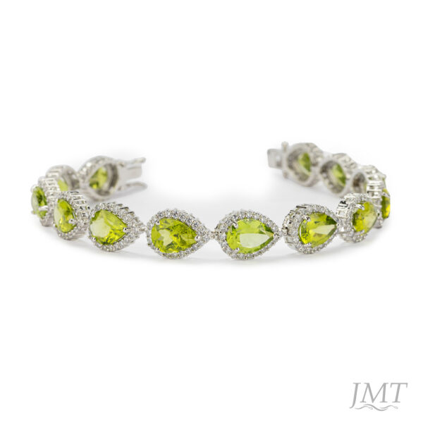 Peridot 925 Silver Bracelet