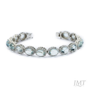 Aquamarine 925 Silver Bracelet