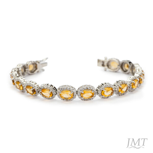 Citrine 925 Silver Bracelet