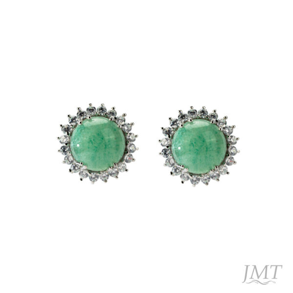 Aventurine 925 Silver Earrings