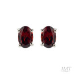 Garnet 925 Silver Earrings