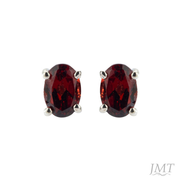 Garnet 925 Silver Earrings