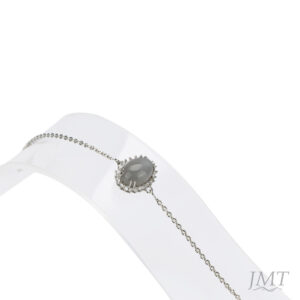 Grey Moon Stone 925 Silver   Bracelet