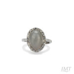 Grey Moon Stone 925 Silver   Ring