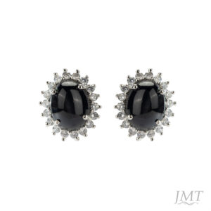 Black Star 925 Silver Earrings