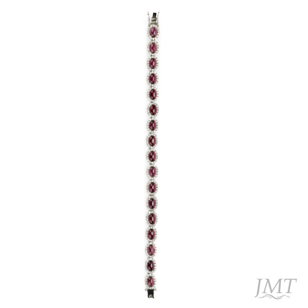 Rhodolite Garnet 925 Silver   Bracelet