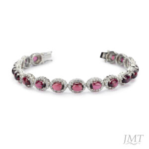 Rhodolite Garnet 925 Silver   Bracelet