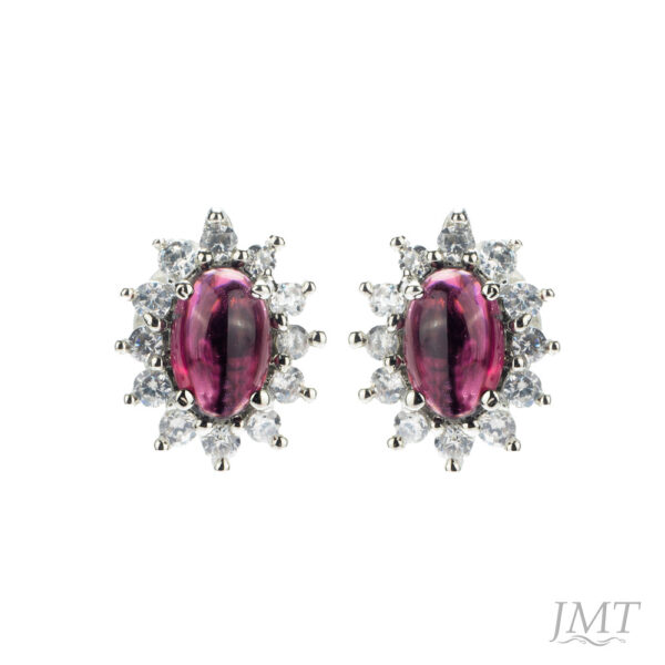 Rhodolite Garnet 925 Silver   Earrings