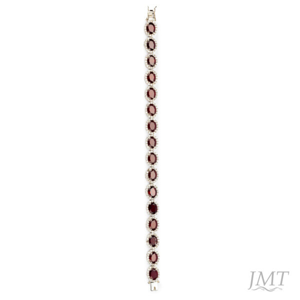 Garnet 925 Silver Bracelet